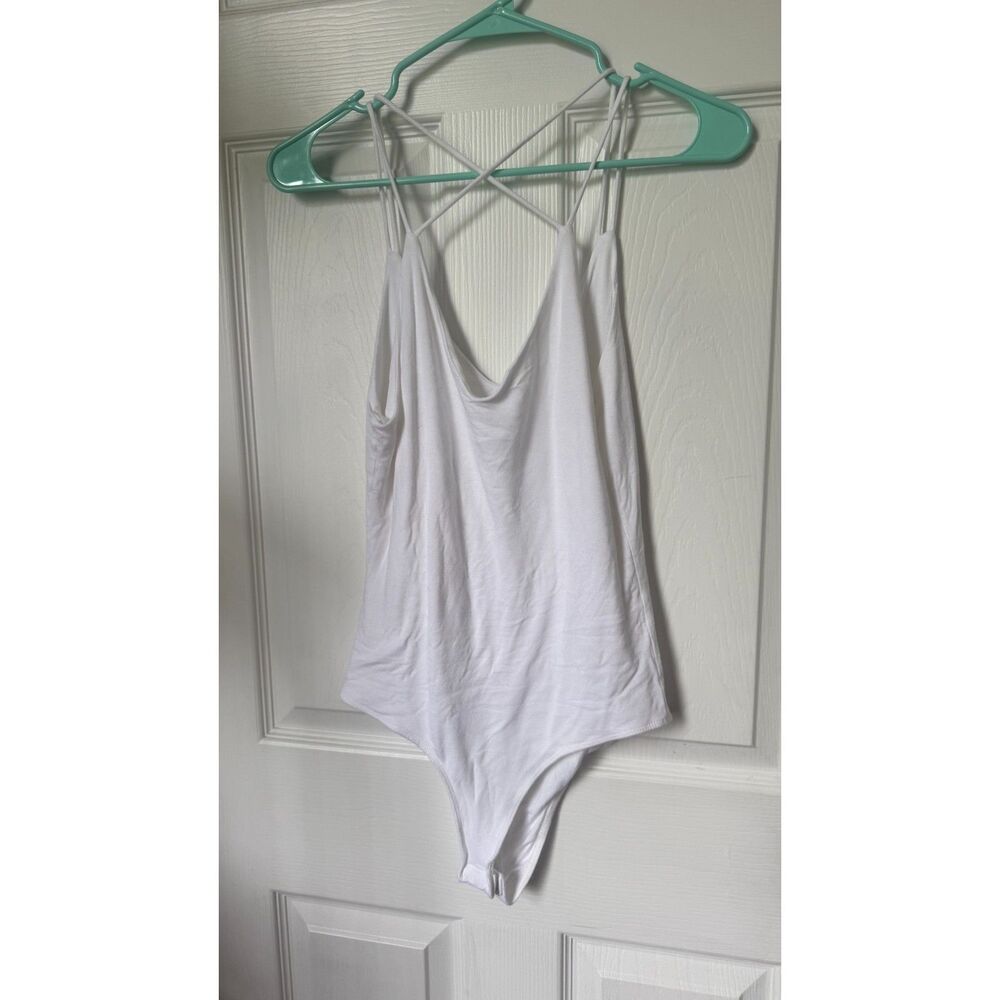 Wasabi & Mint White Criss Coss Bodysuit